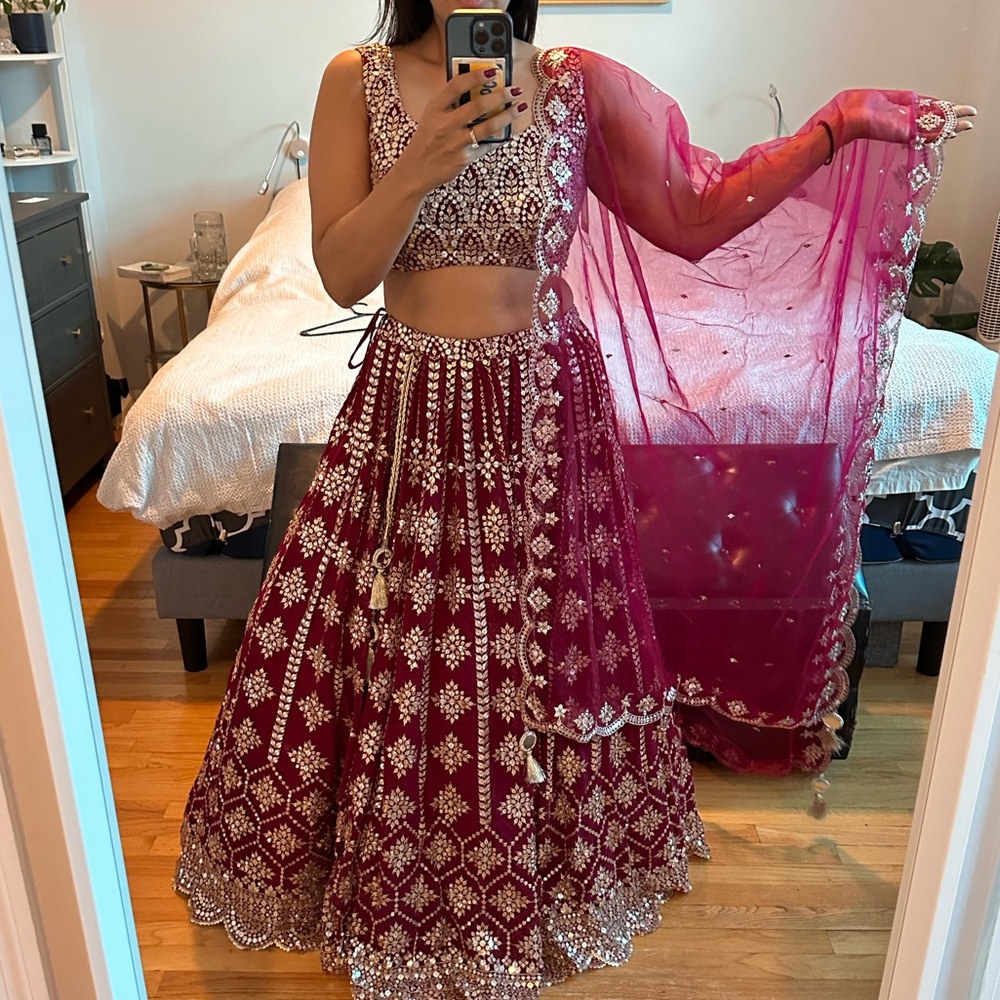 NWT MAROON LEHENGA